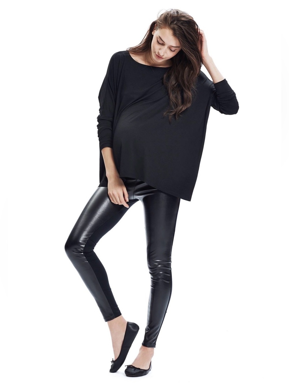 Hatch Night Out Leggings Faux Leather Sz 3 (Large)